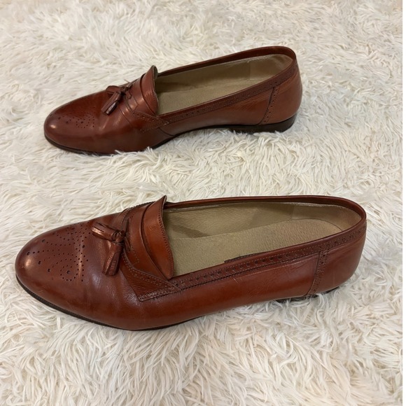 Duccio Papini Brown Leather Tassel Loafers Dress Shoes Mens Size 12 M‎ Italy - Picture 3 of 7